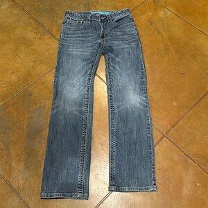 ROCK AND ROLL DENIM- SLIM FIT STRETCH STRAIGHT BOOTCUT JEANS #M1R3482    28x32